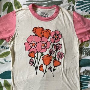 Pink Poppy Ringer tee from Big Bud Press 🌸